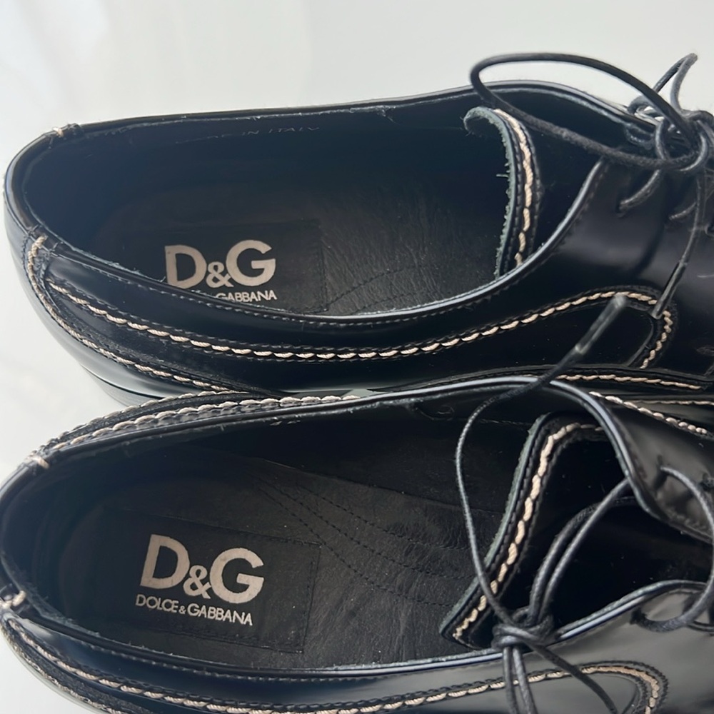 Dolce and Gabbana D&G Tuxedo Patent Leather Shoes - Mens 45 - Picture 11 of 14